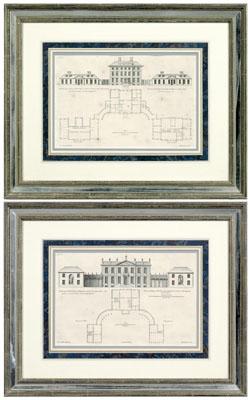 Two architectural engravings: after