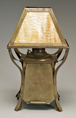 Juno Arts and Crafts brass lamp,