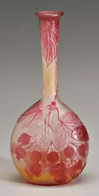 Galle cameo glass vase, bottle
