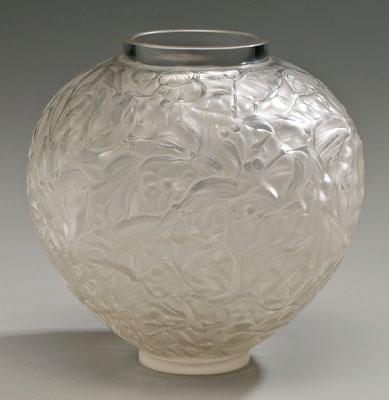 R. Lalique gui vase, opalescent