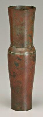 Japanese bronze vase, mottled brown
