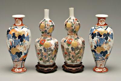 Two pairs Imari vases one ovoid 90c22