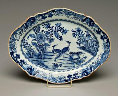 Chinese export blue and white platter,