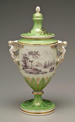 Dresden porcelain urn, full-figure