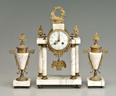 Ormolu mounted clock and garniture  90c57