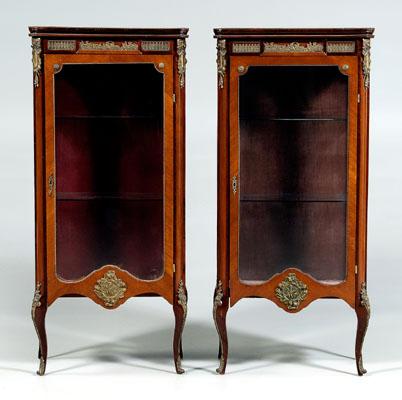 Pair Louis XV style vitrines mahogany 90c5f