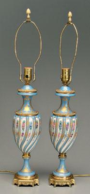 Pair Sevres or Sevres style lamps: