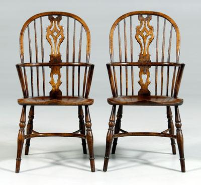 Pair British Windsor armchairs  90995