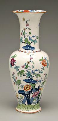 Ironstone vase Chinese style polychrome 909a2