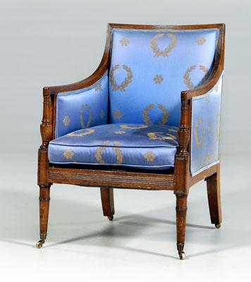 Regency upholstered library chair  909c1