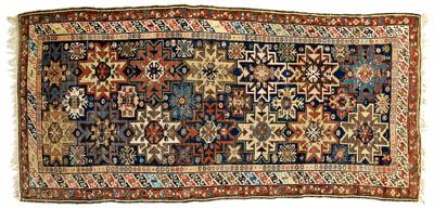 Kazak rug three rows of stars 909e2