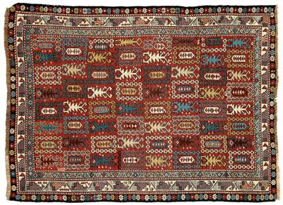Caucasian rug, rows of geometric