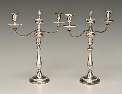 Pair Old Sheffield plate candelabra  90a0f