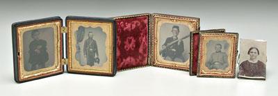 Three Civil War soldier tintypes: one-sixth