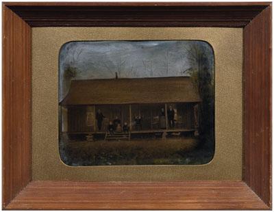 Rare Tennessee cabin tintype, exterior