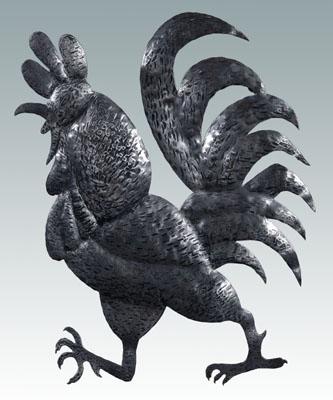 Bea Hensley wall mounted rooster,