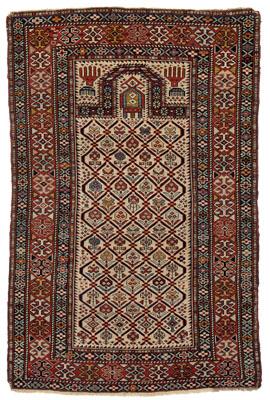 Shirvan prayer rug, repeating diamond