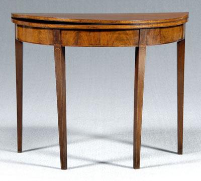 American Federal inlaid card table,