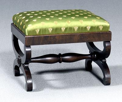 Classical mahogany footstool, curule