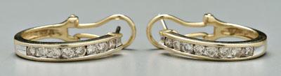 Pair diamond and gold earrings  90ef2