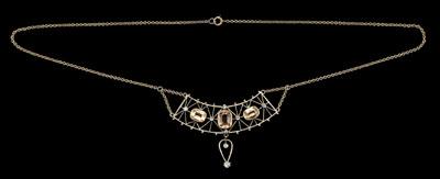 Vintage padparadscha sapphire necklace