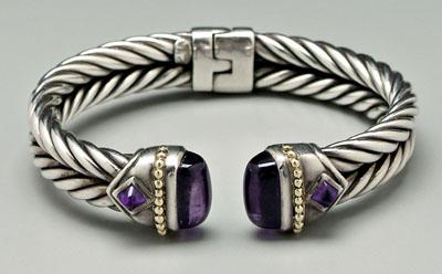 David Yurman style amethyst bracelet,