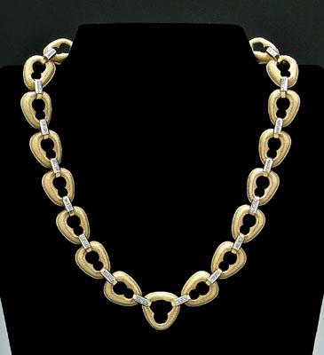 Diamond necklace, 63 round single-cut