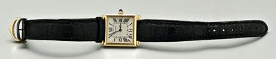 Gent&#39;s Cartier gold wristwatch,