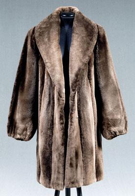 Beaver three-quarter length coat,