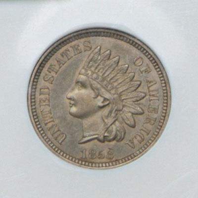 U S 1858 Proof 65 pattern cent  90f28