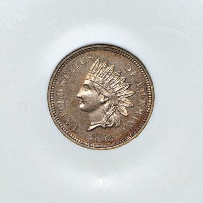 U S 1858 Proof 65 pattern cent  90f29
