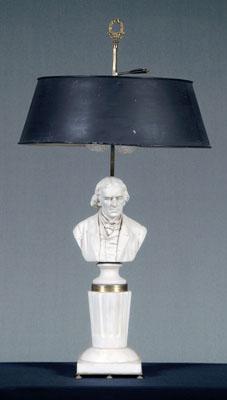 Lamp with Henry Irving parian bust  90f4b