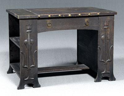 Arts and Crafts oak writing desk, in