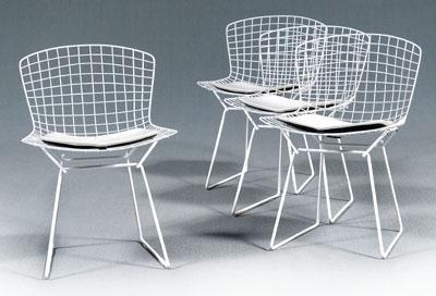 Four Knoll Bertoia chairs with 90f60