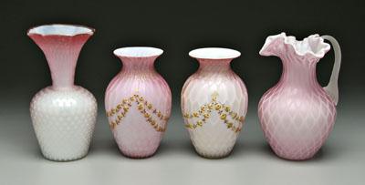 Four pieces mother-of-pearl glass,