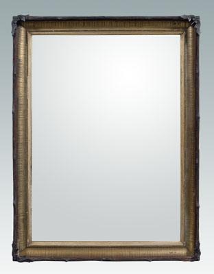 Rustic carved walnut mirror frame  90f7a