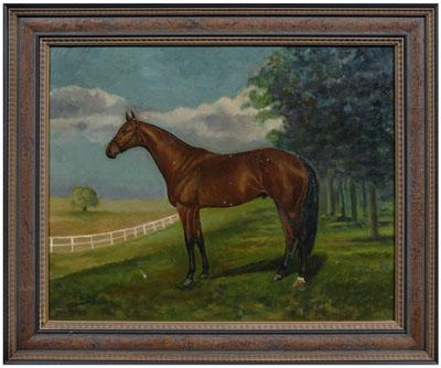 T F Emmons equestrian painting  90f89