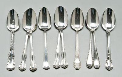 Ten sterling silver tablespoons  90f95