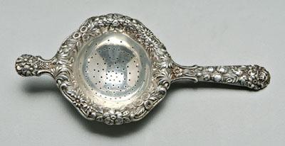 Kirk Repoussé tea strainer, one