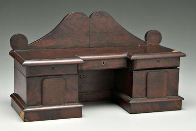 Classical mahogany tea box shaped 90fad