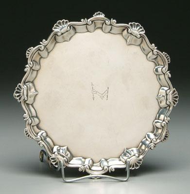 George III English silver salver,