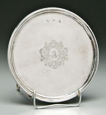 William III footed silver salver,