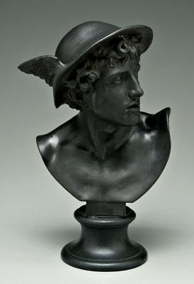 Wedgwood bust of Mercury black 9101b