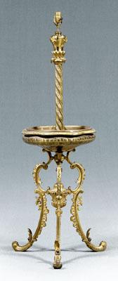 Louis XV style gilt bronze lamp,