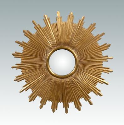 Carved and gilt wood sunburst mirror  91021