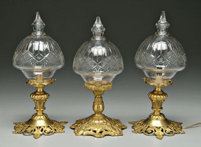 Three lamps with ormolu mounts  9102b