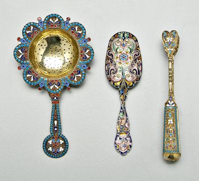 Three Russian silver and enamel 91039