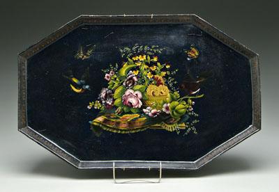 Russian toleware tray canted corners  9103f