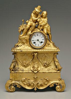 Louis XV style bronze dore clock  90c6a