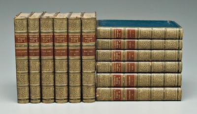 Twelve leather bound volumes The 90c7a